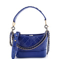 Gabrielle Hobo with Logo Handle Quilted Aged Calfskin Small