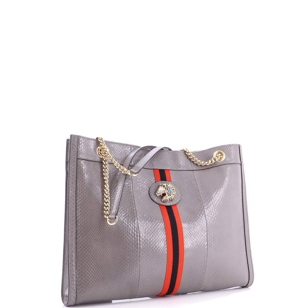Rajah Chain Tote Snakeskin Large