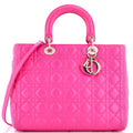 Vintage Lady Dior Bag Cannage Quilt Lambskin Large