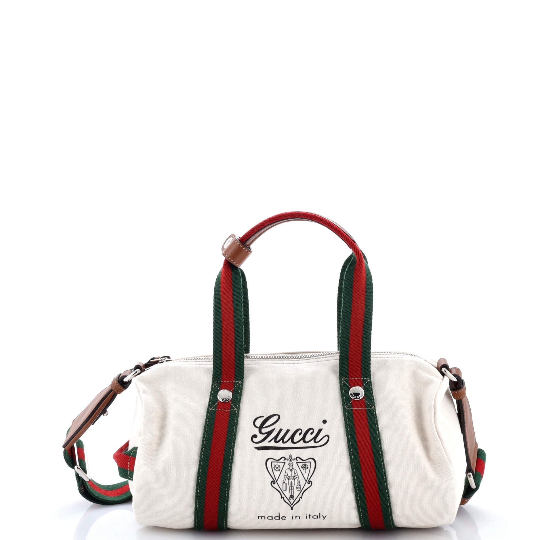 Crest Duffle Printed Canvas Small