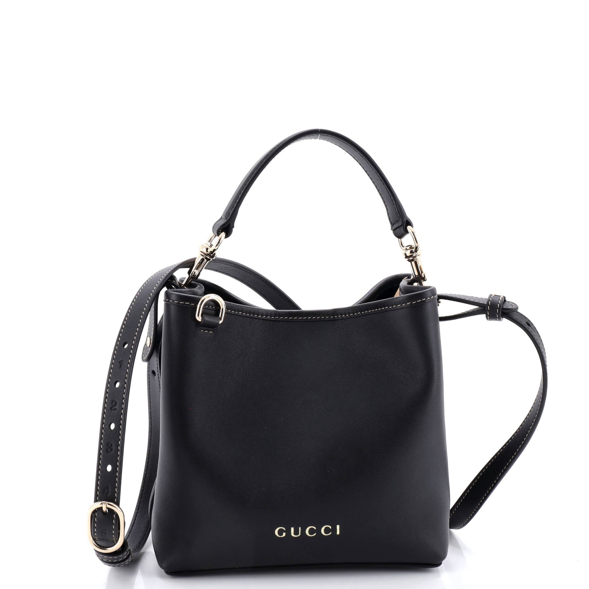 Emblem Bucket Bag Leather Small