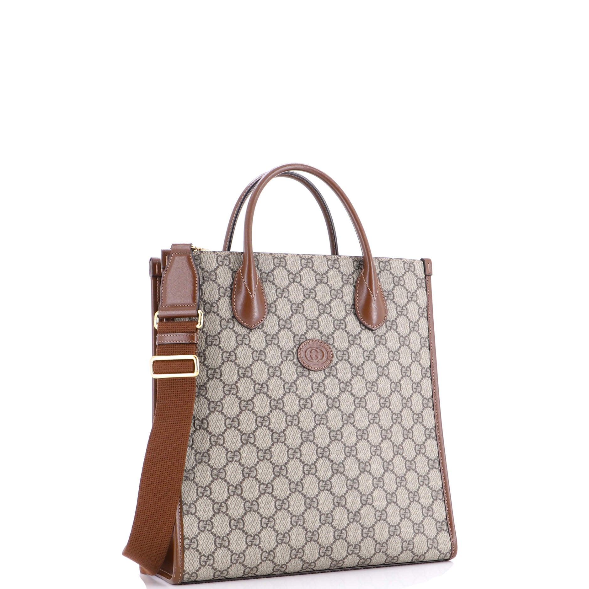 Interlocking G Tote GG Coated Canvas Vertical