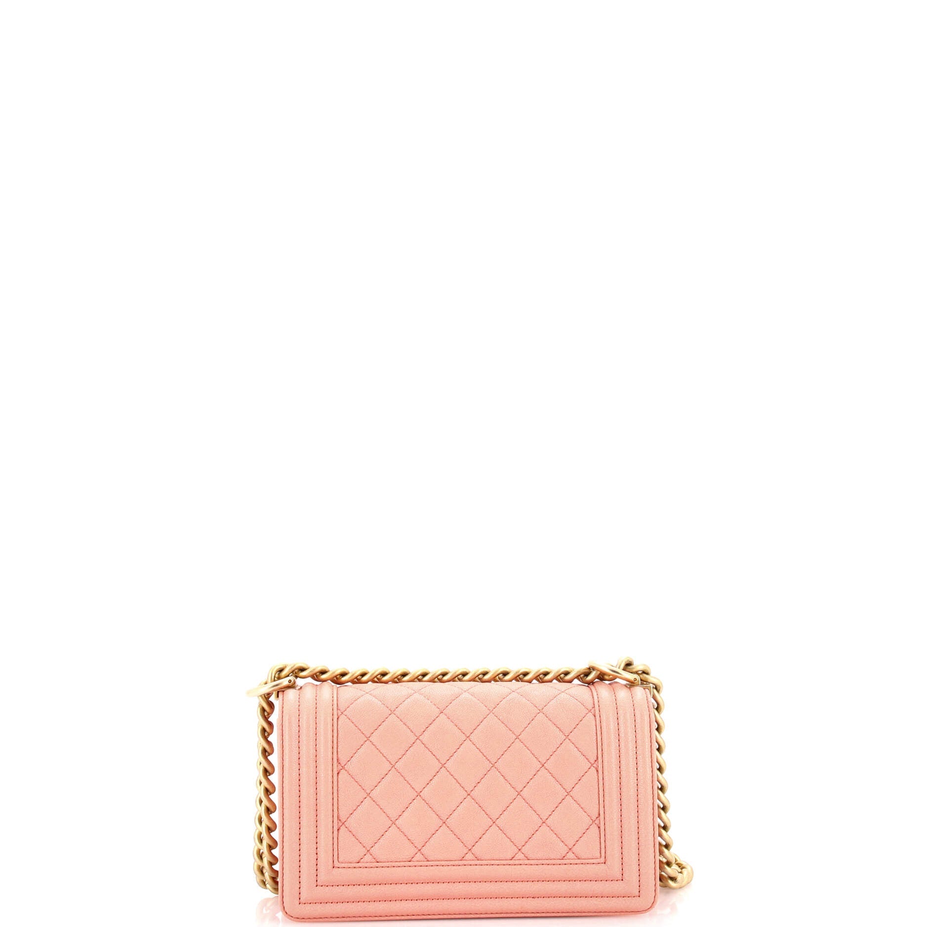 Boy Flap Bag Quilted Caviar Small