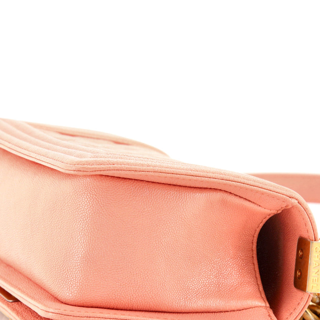 Boy Flap Bag Quilted Caviar Small