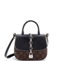Chain It Handbag Monogram Canvas with Leather PM