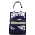 Book Tote Embroidered Canvas Vertical