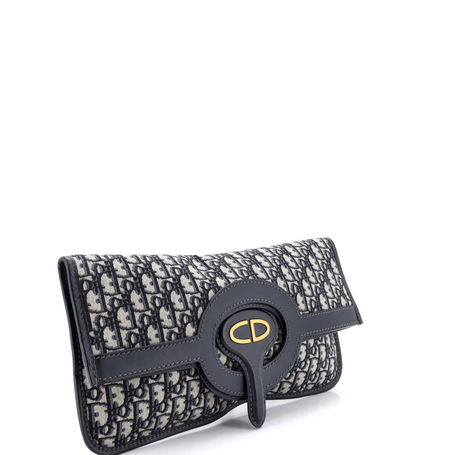 Fold Over Clutch Oblique Canvas