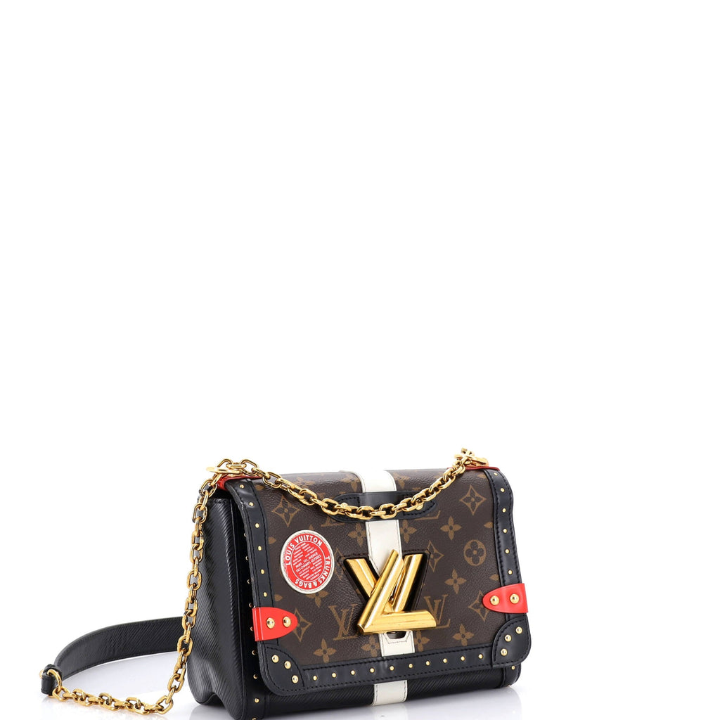 Twist Handbag Studded Epi Leather and Monogram Canvas MM