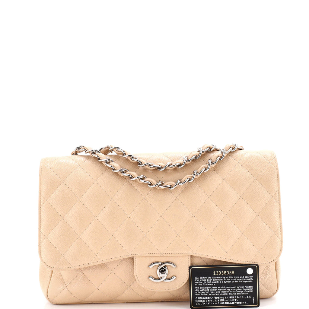 Classic Single Flap Bag Quilted Caviar Jumbo