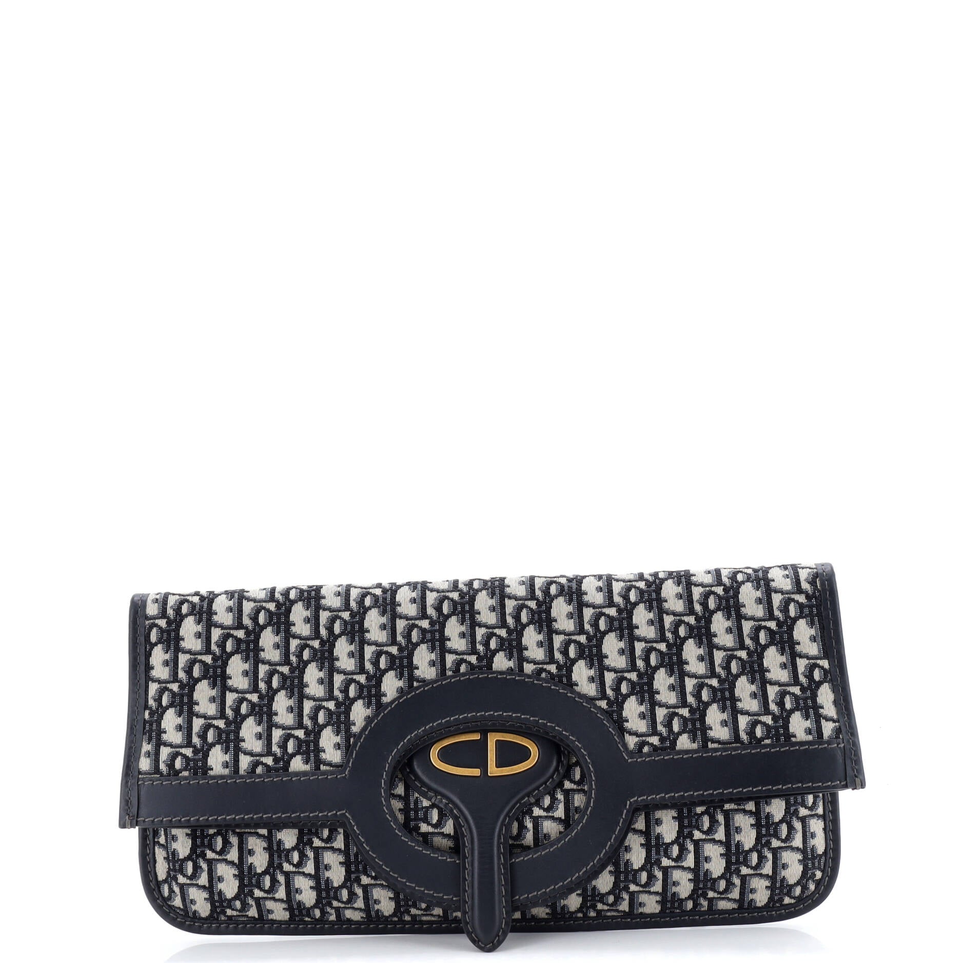 Fold Over Clutch Oblique Canvas