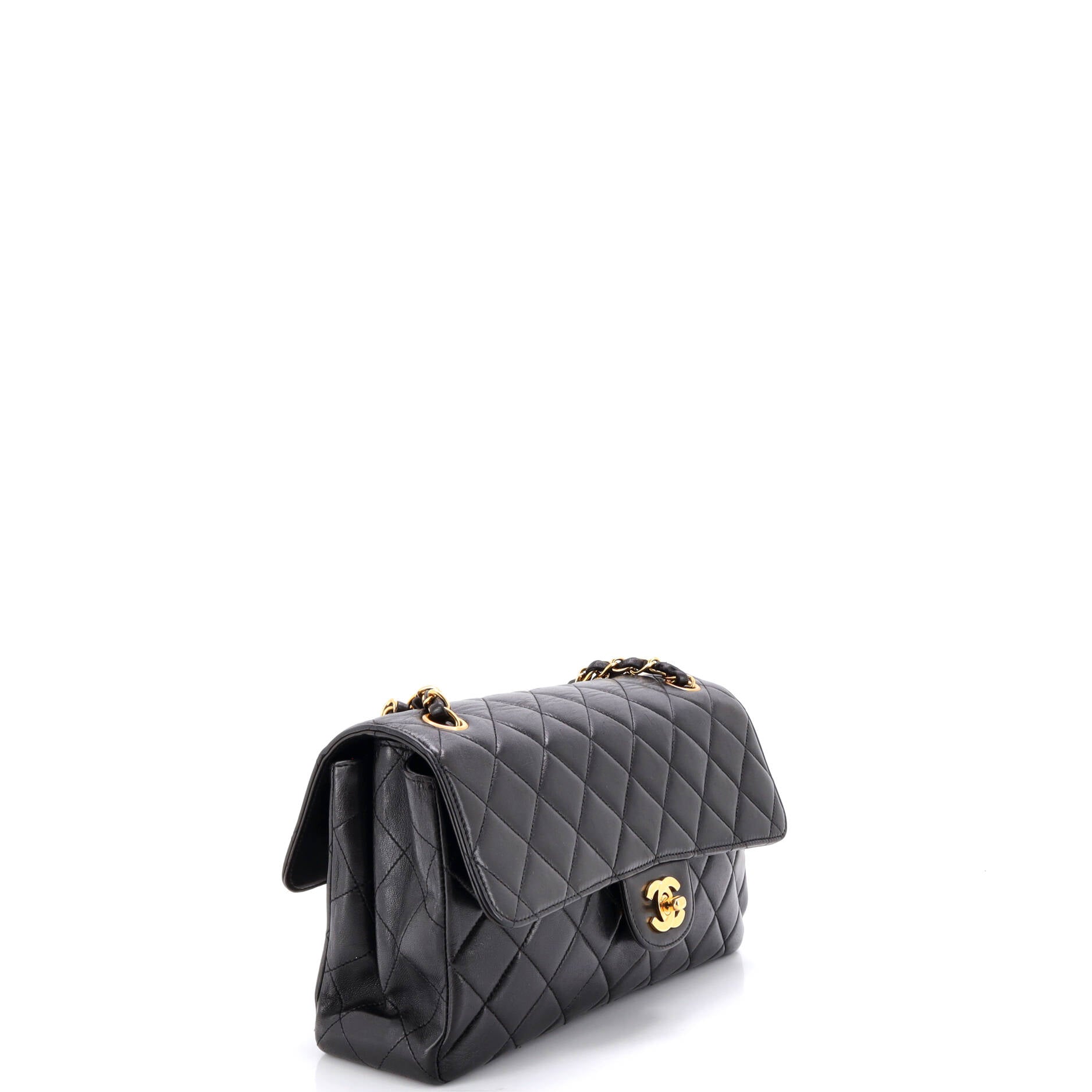 Vintage Classic Double Flap Bag Quilted Lambskin Medium