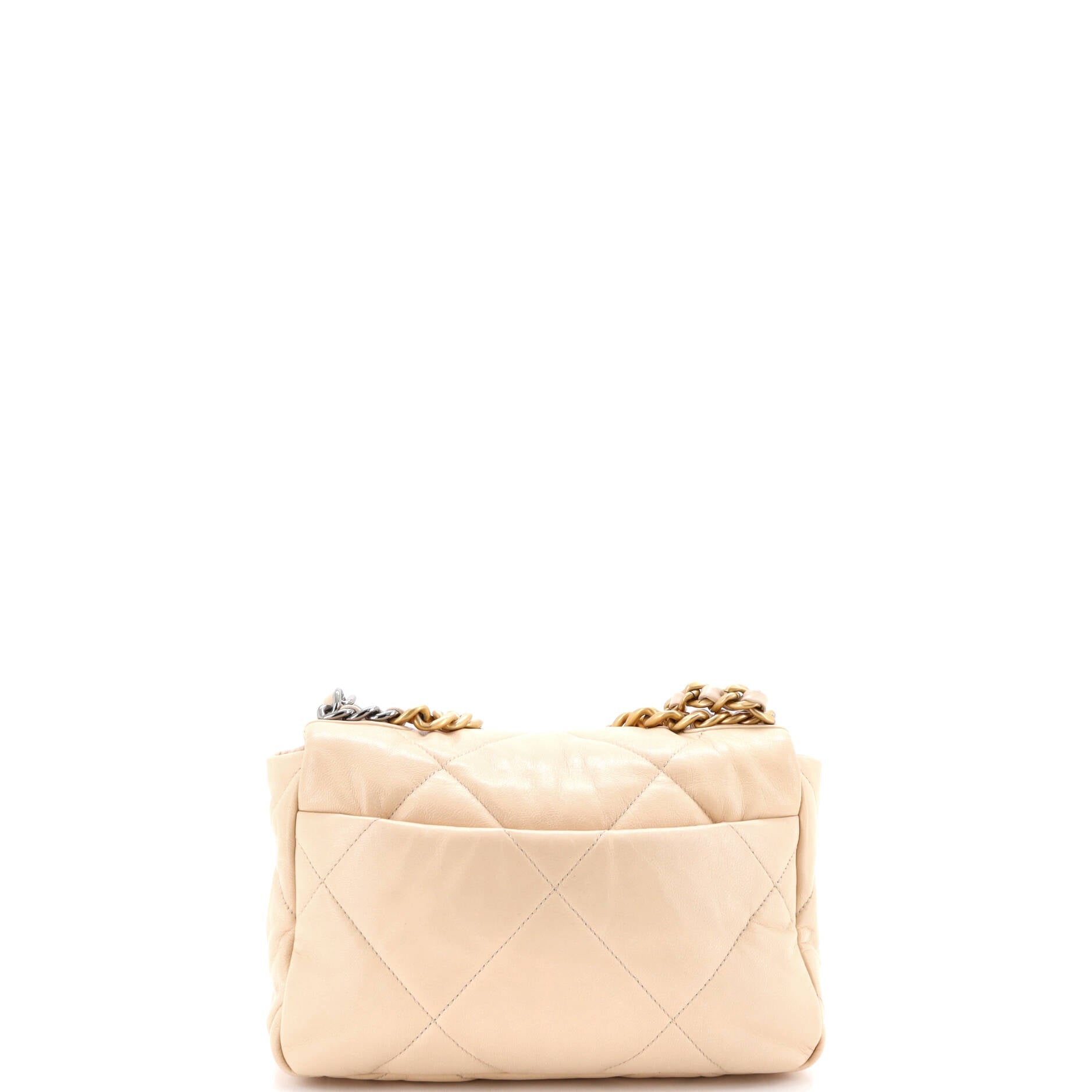 19 Flap Bag Quilted Leather Medium