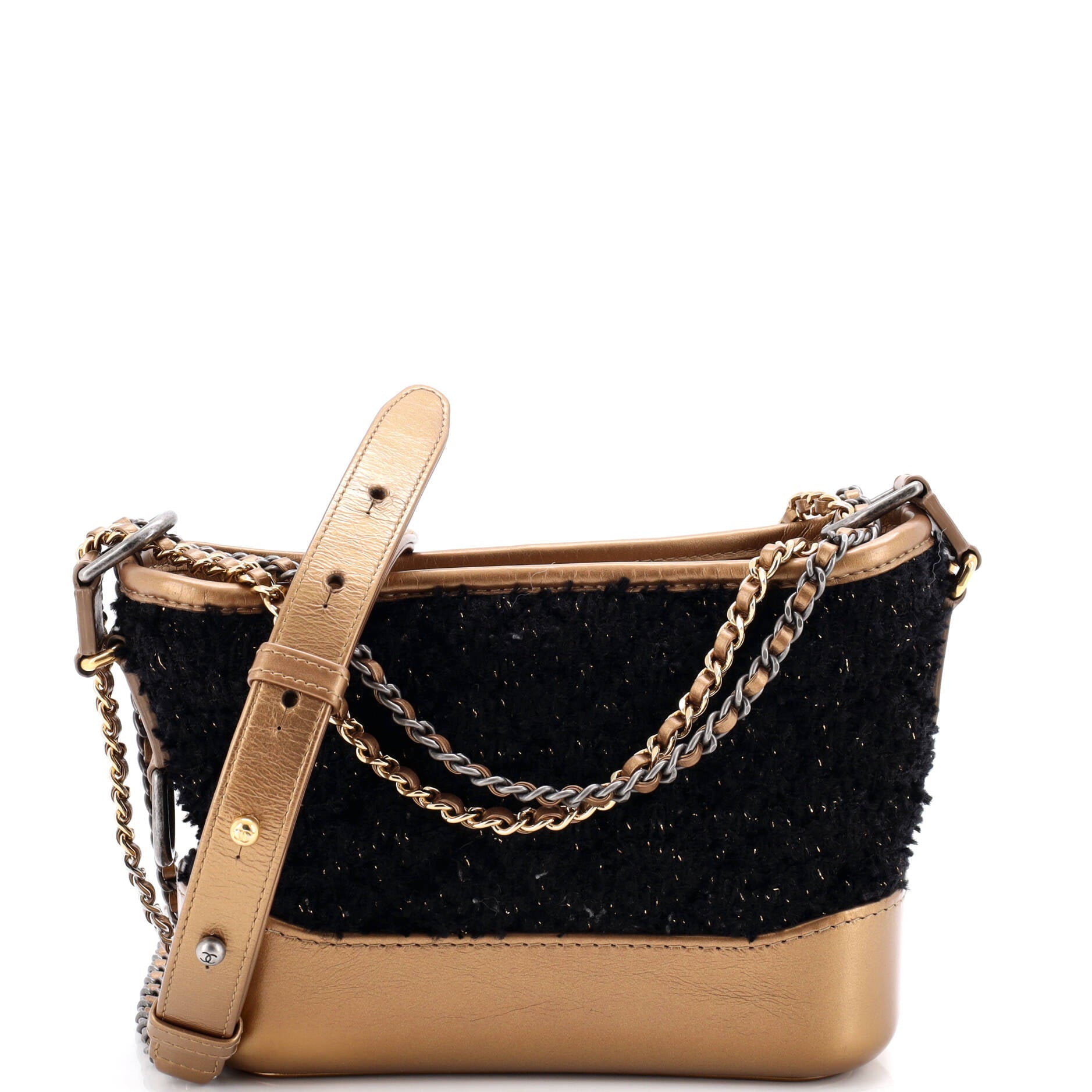 Gabrielle Hobo Quilted Tweed and Calfskin Small