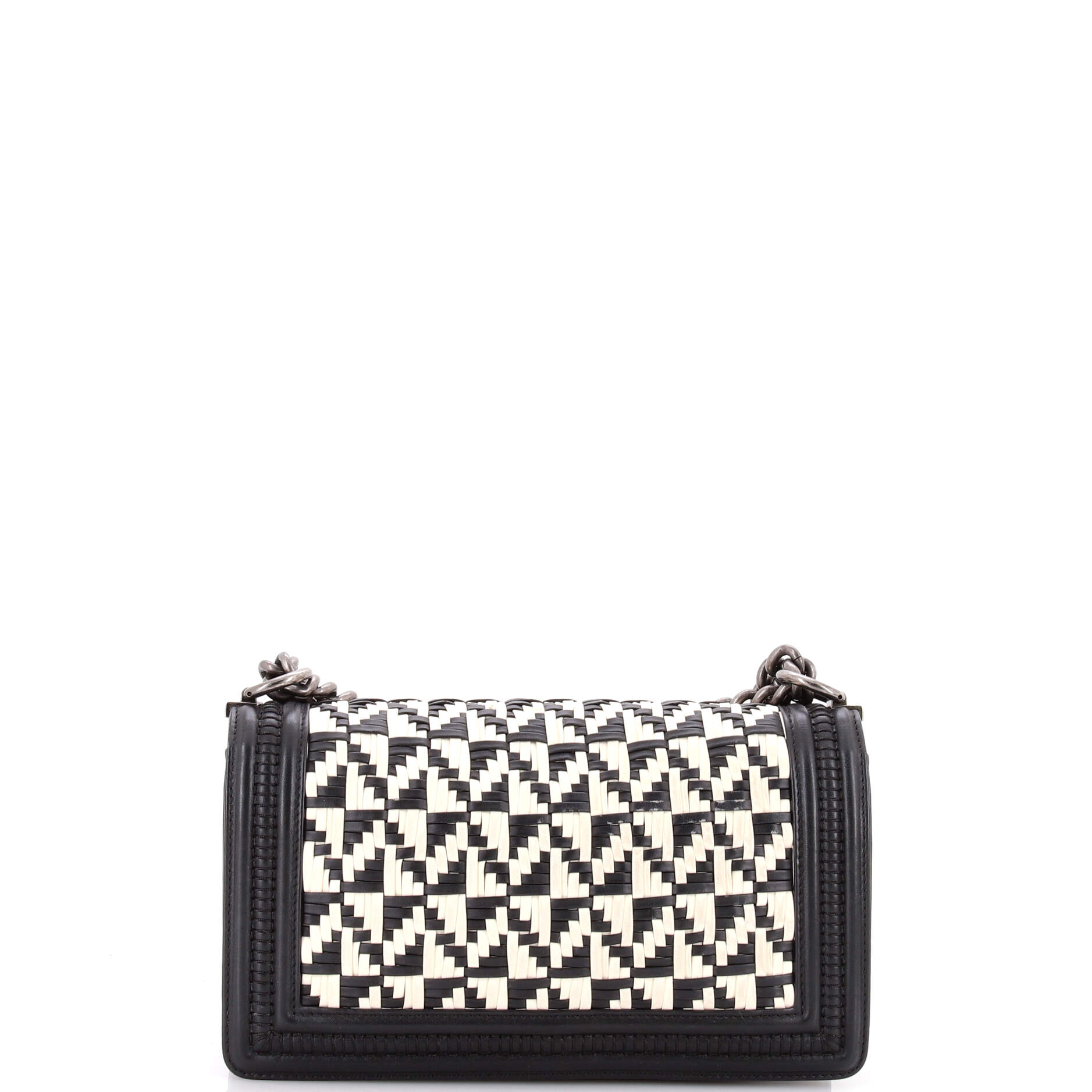 Boy Flap Bag Woven Calfskin Old Medium