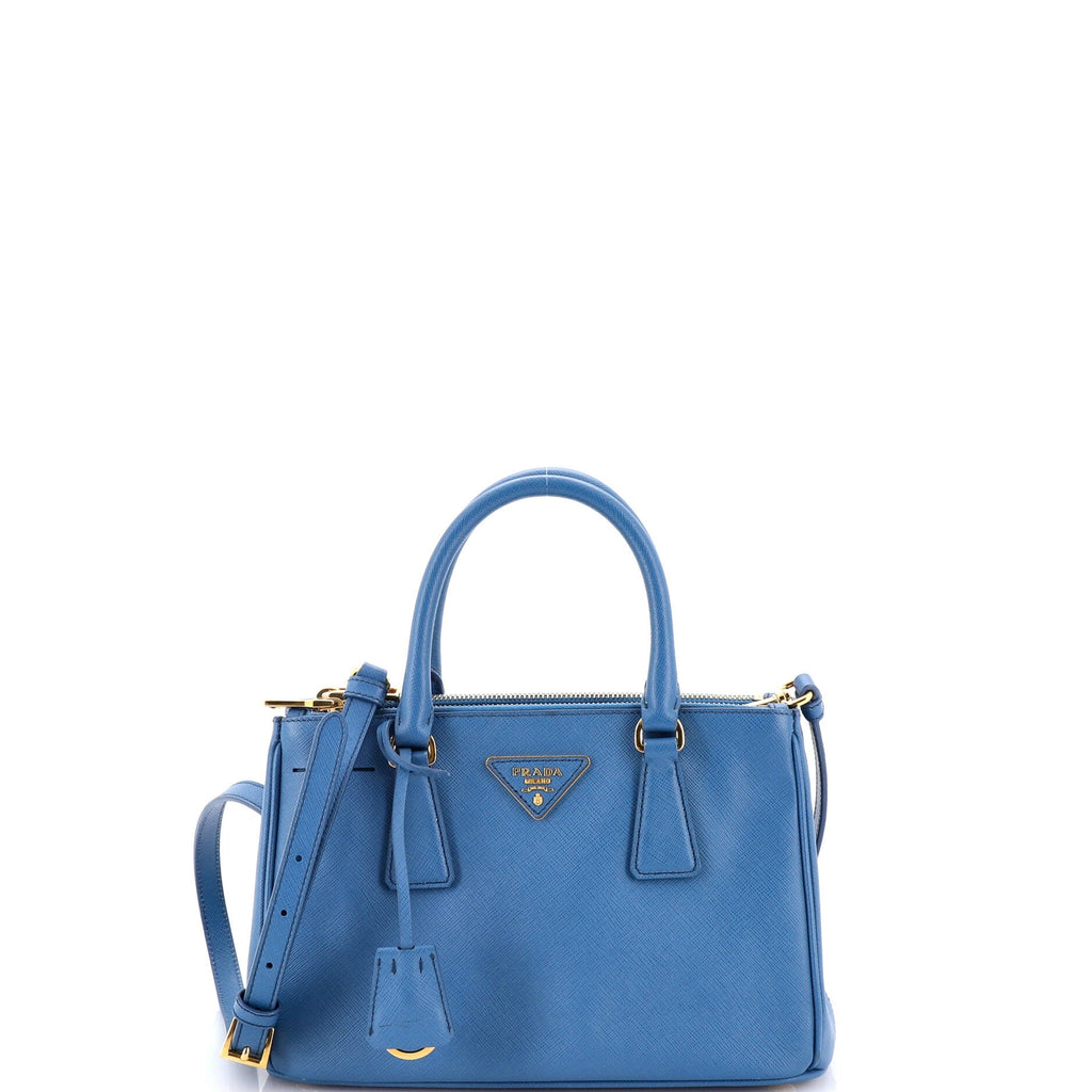Double Zip Lux Tote Saffiano Leather Small
