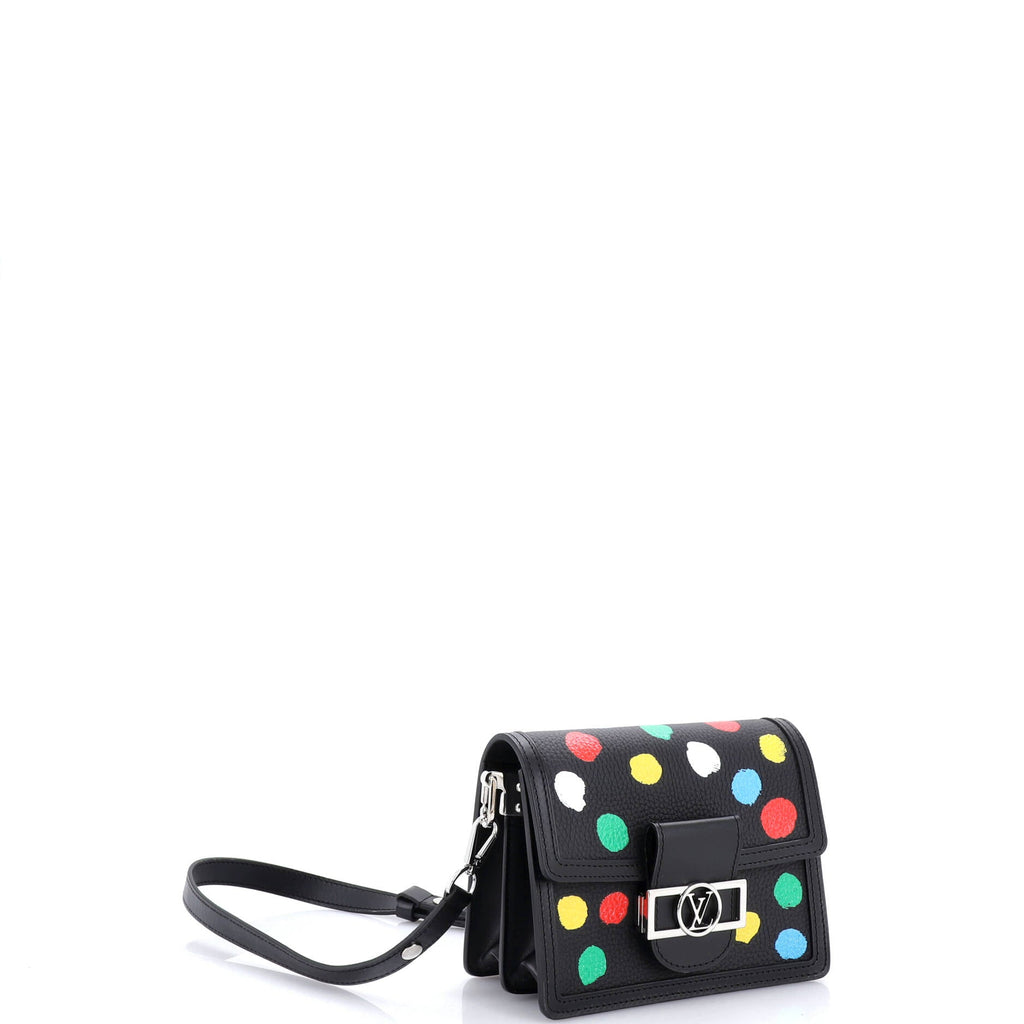 Dauphine Shoulder Bag Yayoi Kusama Painted Dots Taurillon Leather Mini