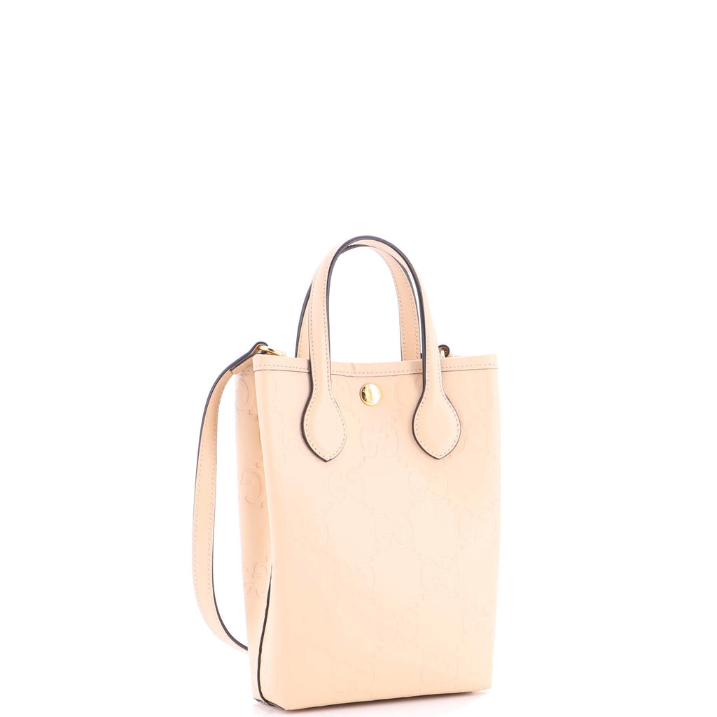 Vertical Tote GG Embossed Leather Mini