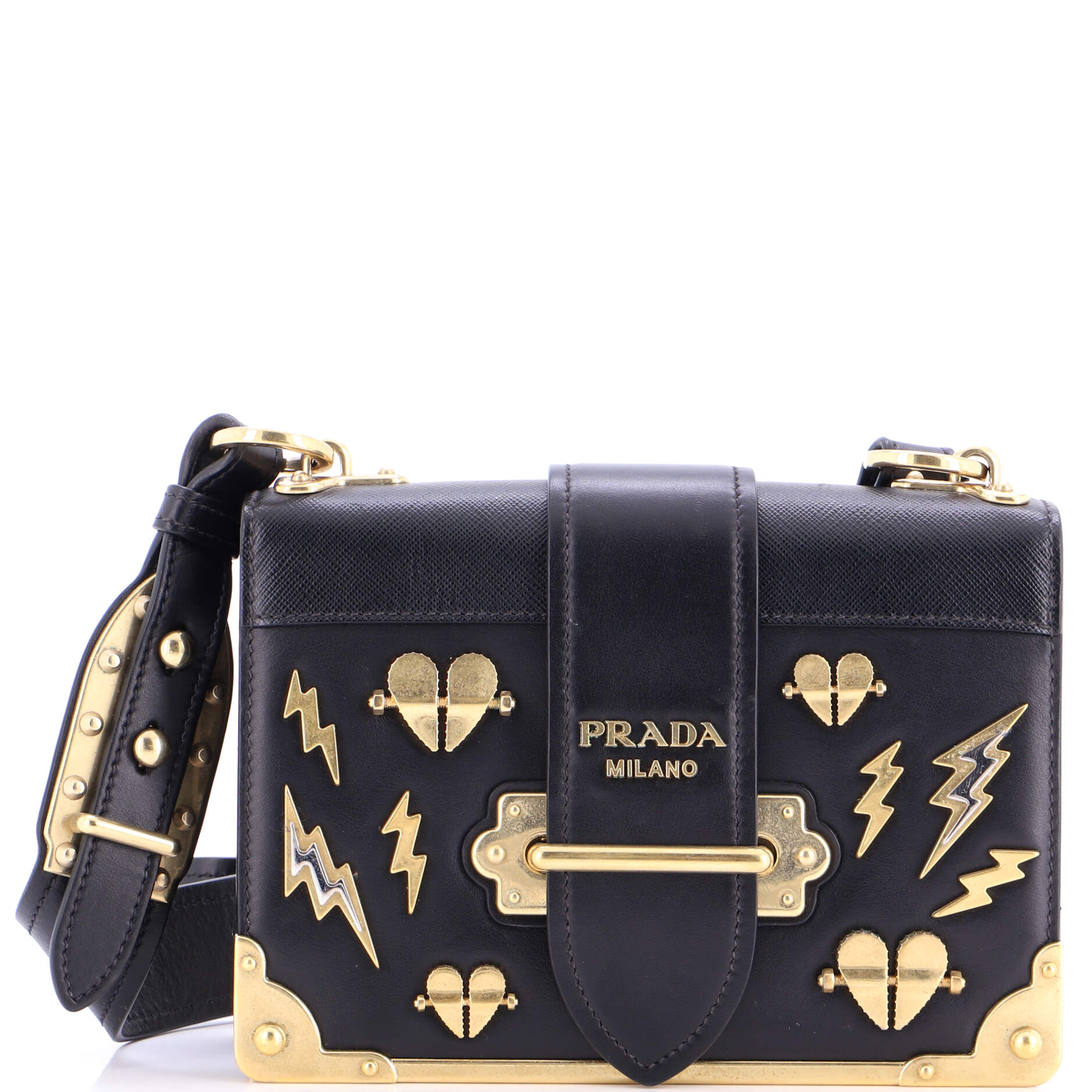 Cahier Crossbody Bag Embellished Leather Small