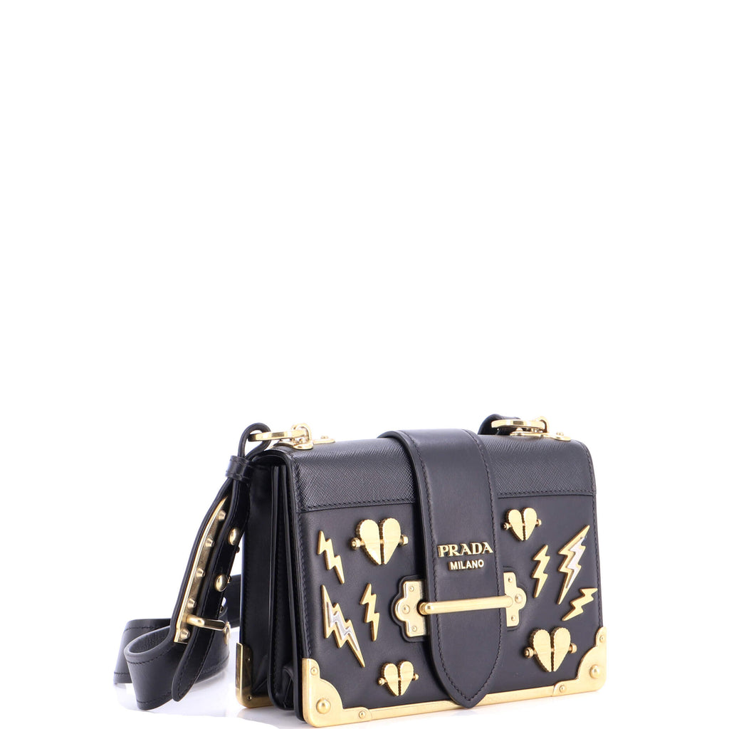 Cahier Crossbody Bag Embellished Leather Small