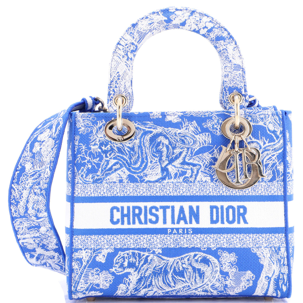 Toile de Jouy Lady D-Lite Bag Embroidered Canvas