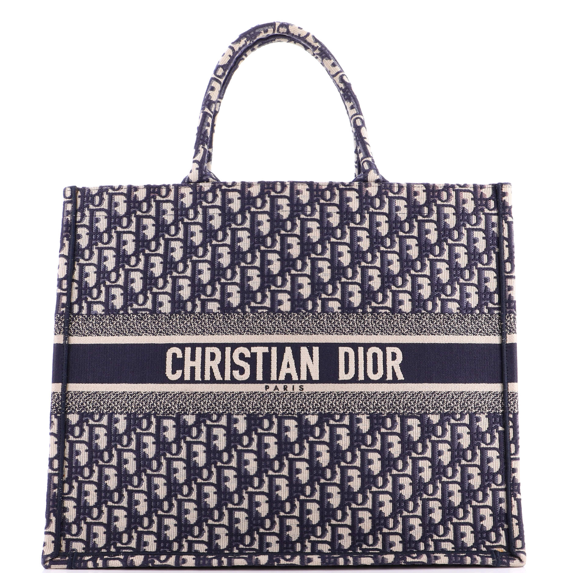 Book Tote Oblique Canvas Large