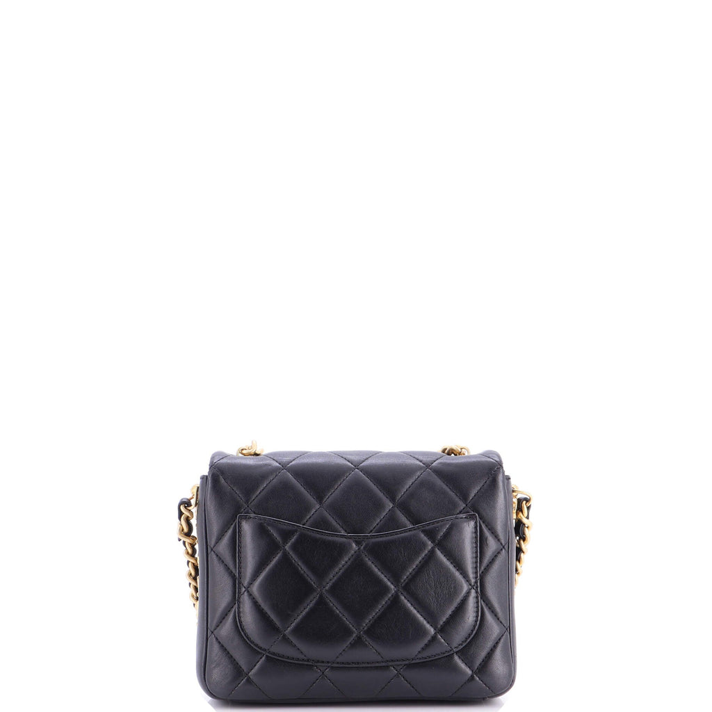 Side Note Flap Bag Quilted Lambskin Small