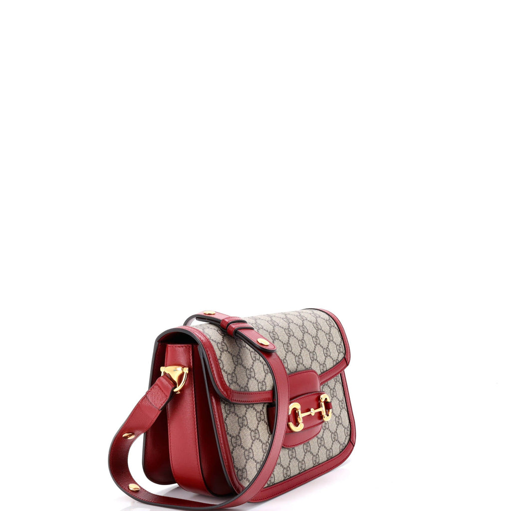 Horsebit 1955 Shoulder Bag GG Coated Canvas with Leather Small