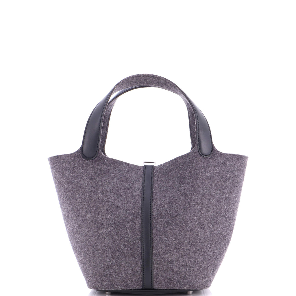 Picotin Lock Bag Felt with Leather MM