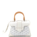 Saigon Top Handle Bag Coated Canvas with Leather Mini