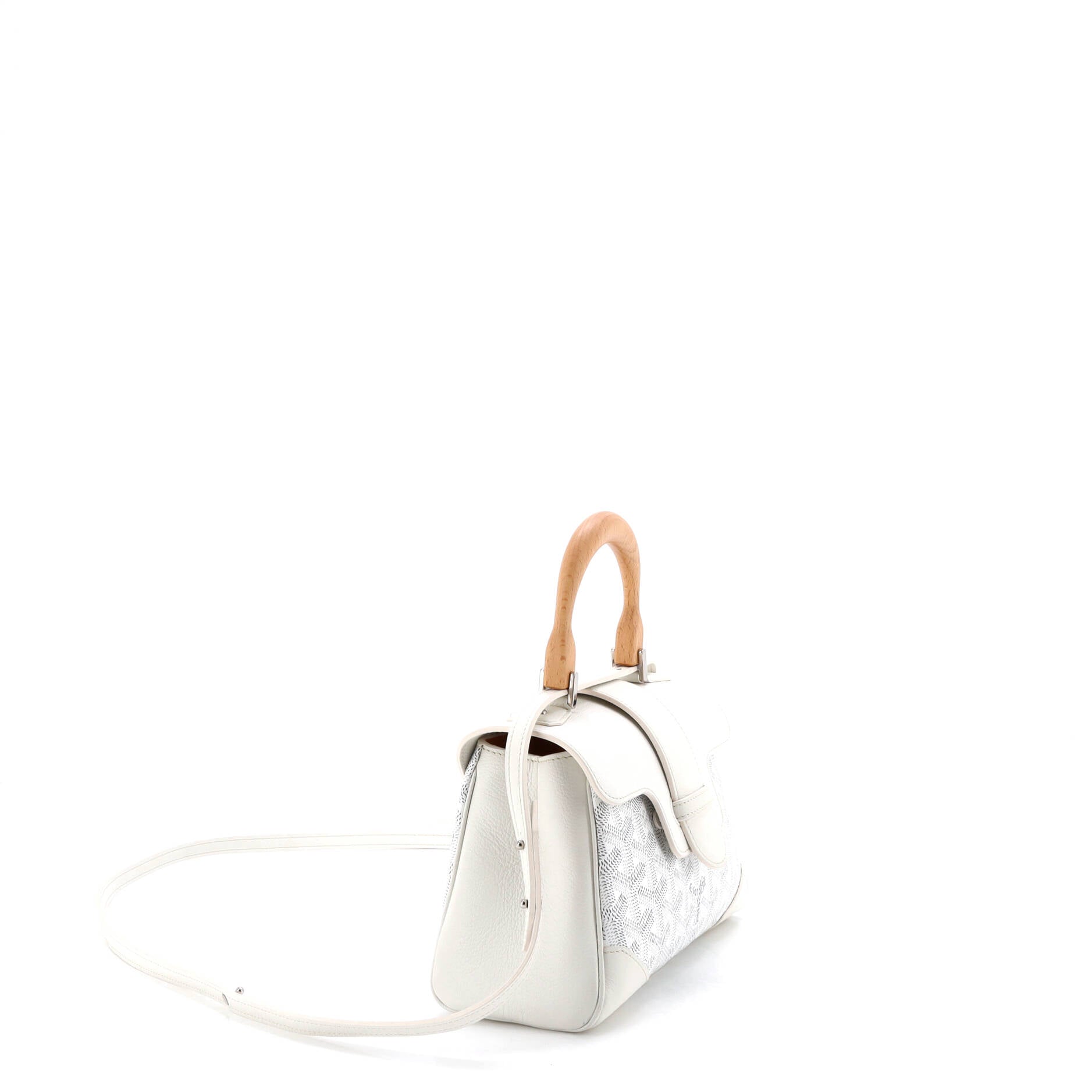 Saigon Top Handle Bag Coated Canvas with Leather Mini
