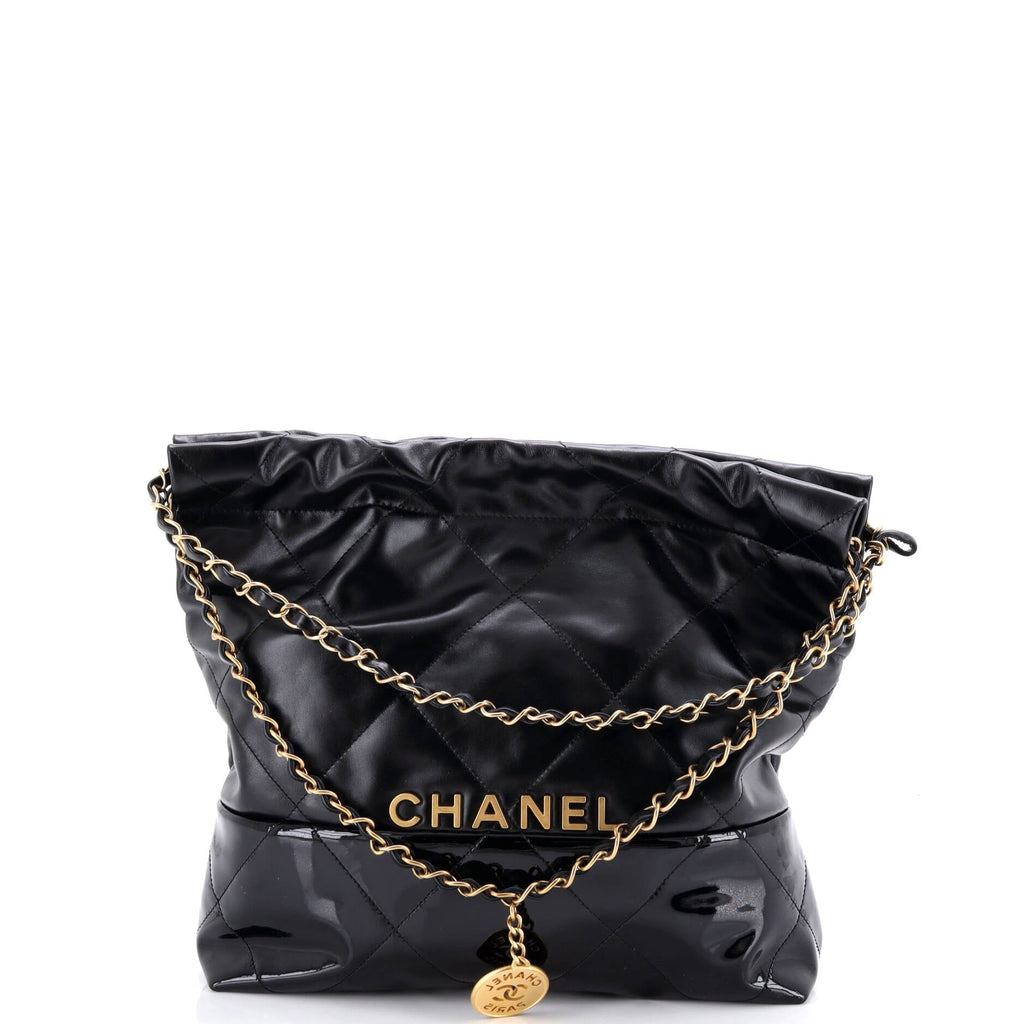 22 Chain Hobo Quilted Calfskin and Patent Small