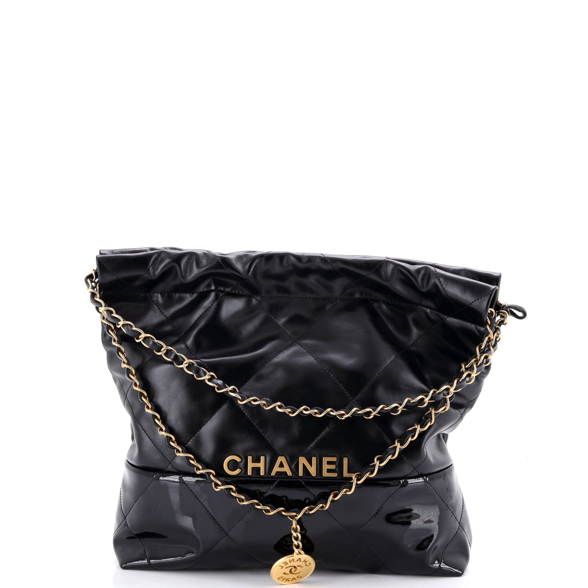22 Chain Hobo Quilted Calfskin and Patent Small