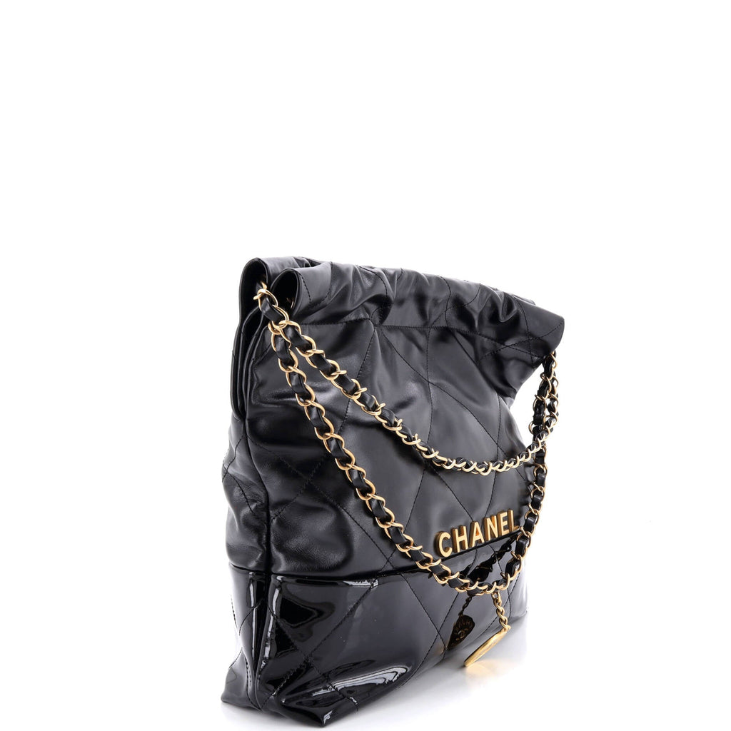 22 Chain Hobo Quilted Calfskin and Patent Small