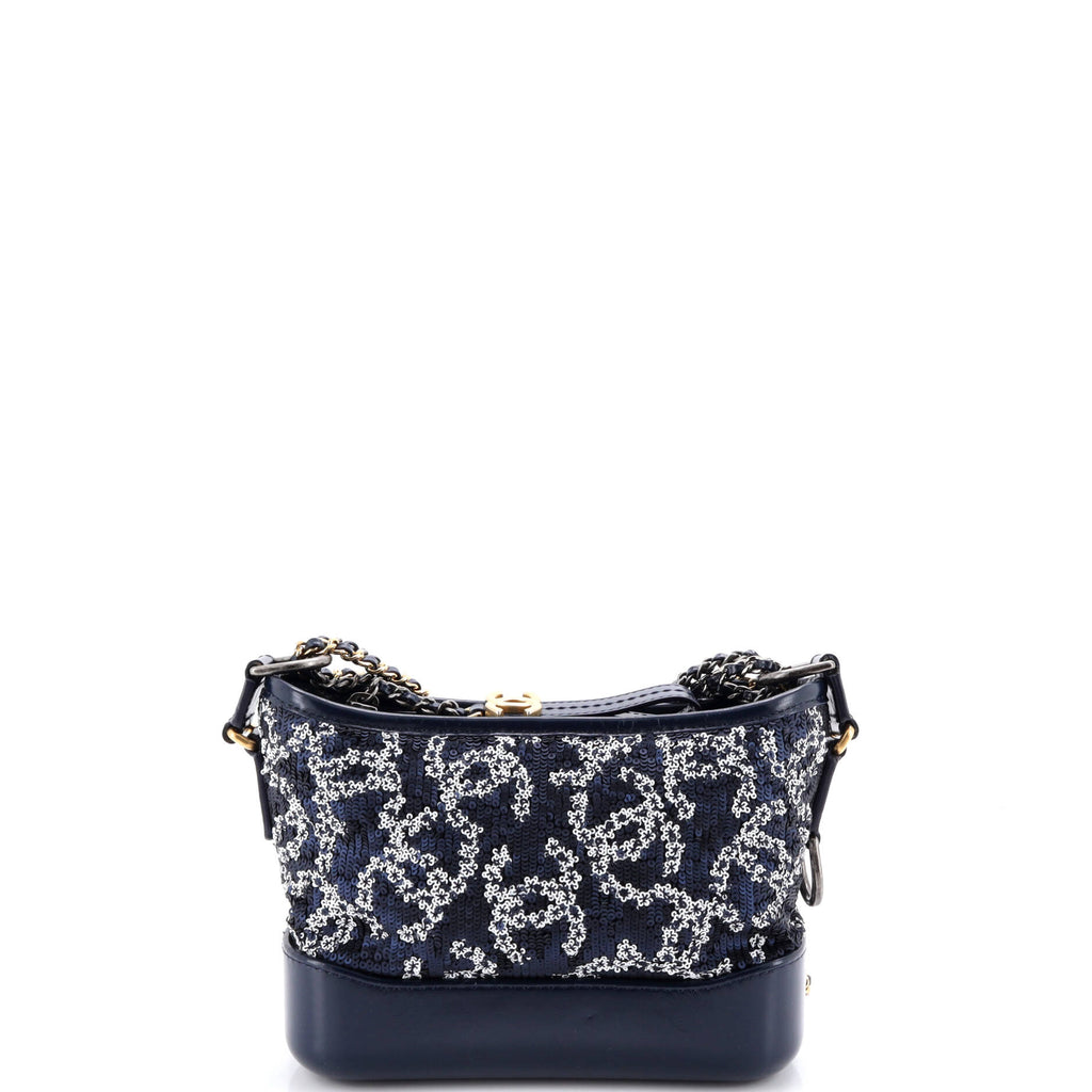 Gabrielle Hobo Logo Motif Sequins Small