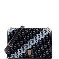 Diorama Flap Bag Oblique Velvet and Canvas Medium