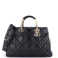 Lady 95.22 Bag Cannage Embossed Leather Large