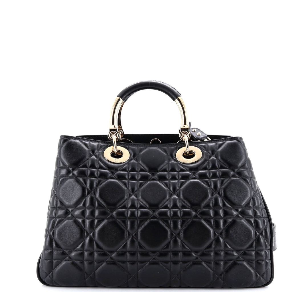 Lady 95.22 Bag Cannage Embossed Leather Large