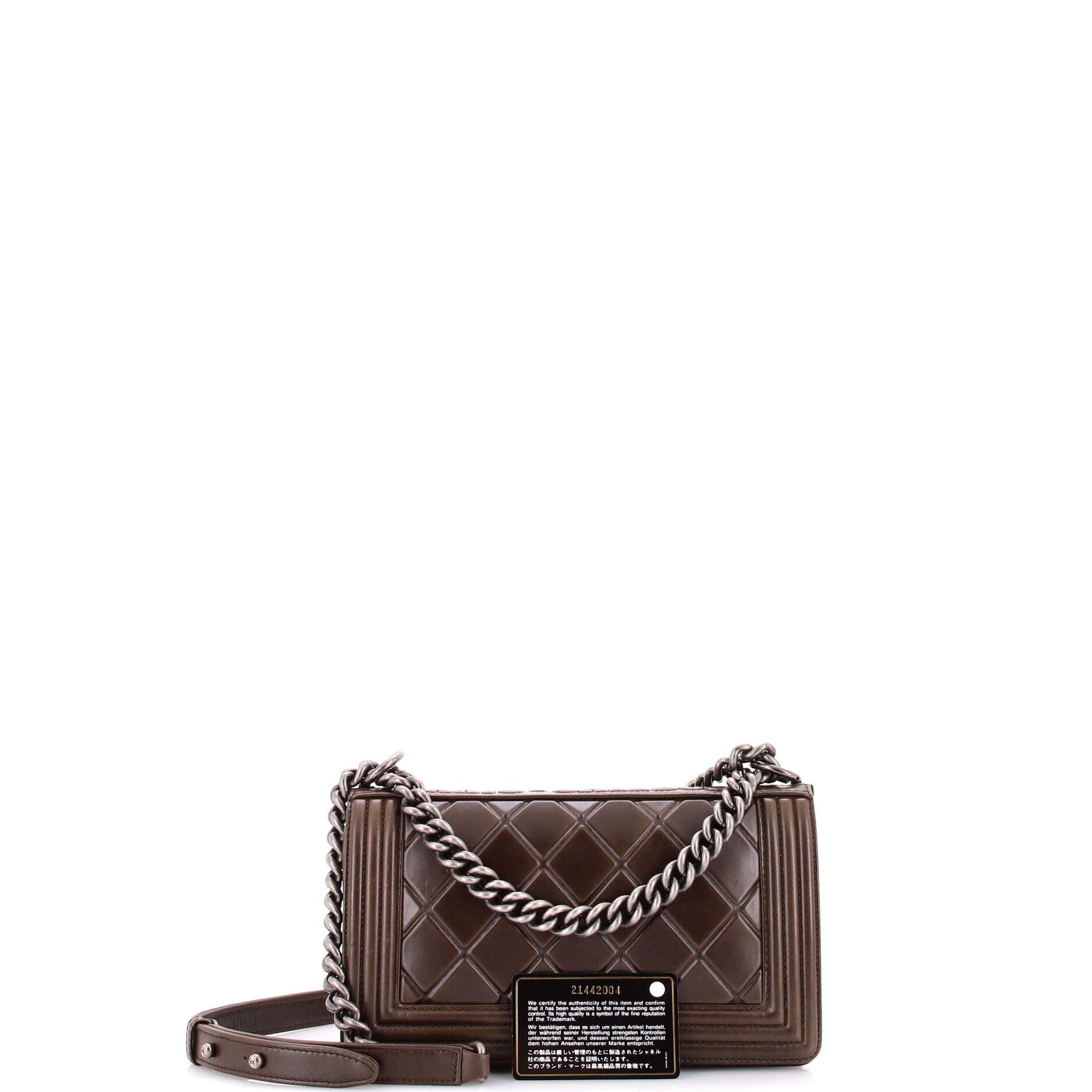 Paris-Salzburg Boy Flap Bag Embossed Calfskin Old Medium