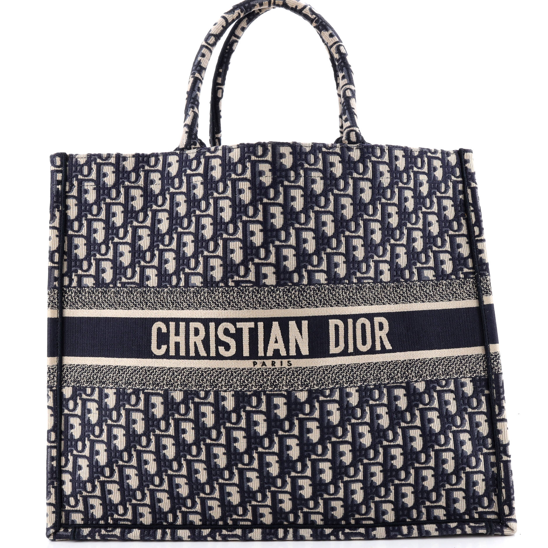 Book Tote Oblique Canvas Large