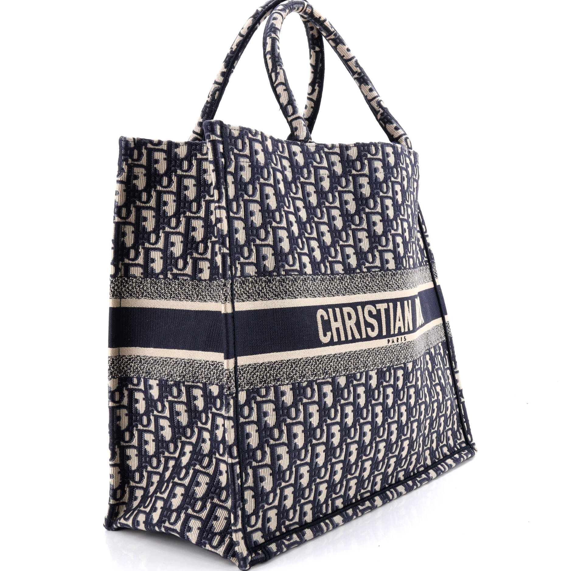 Book Tote Oblique Canvas Large