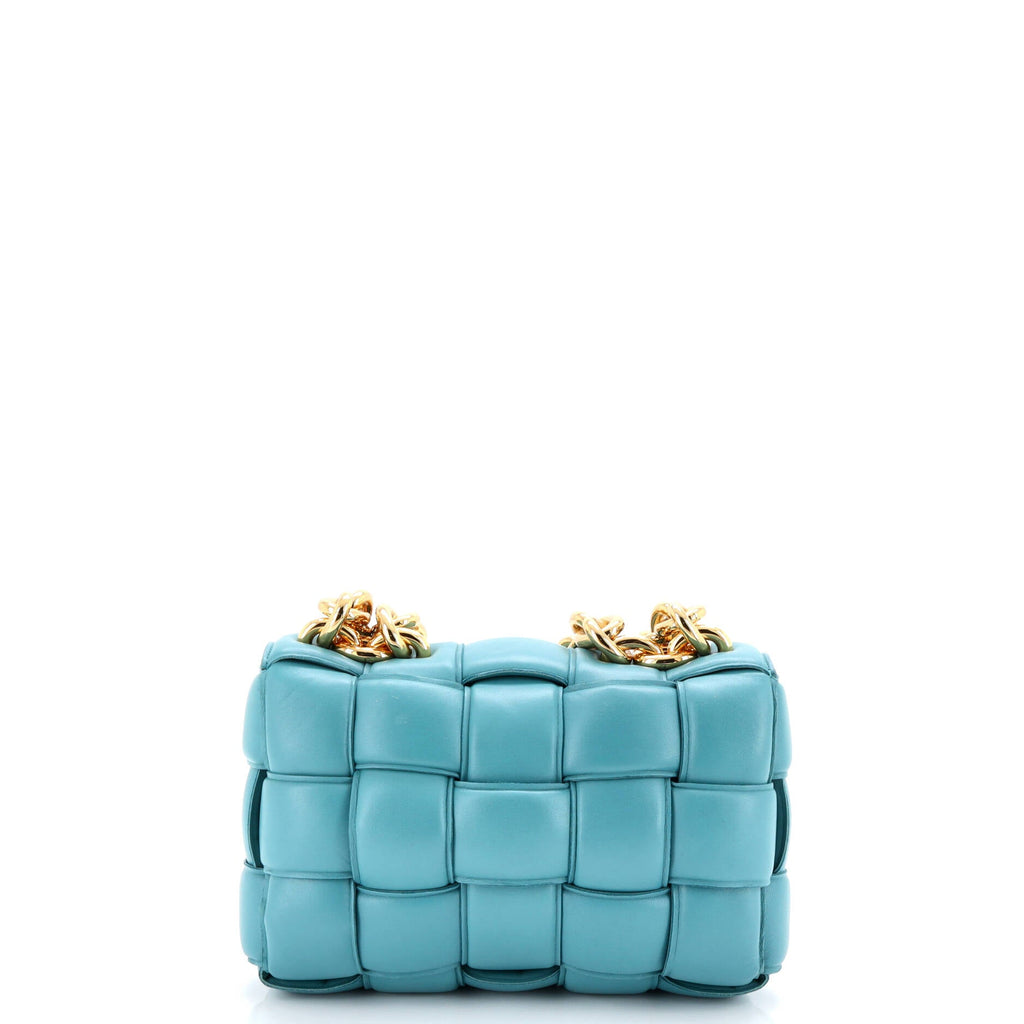 Cassette Chain Crossbody Bag Padded Maxi Intrecciato Leather
