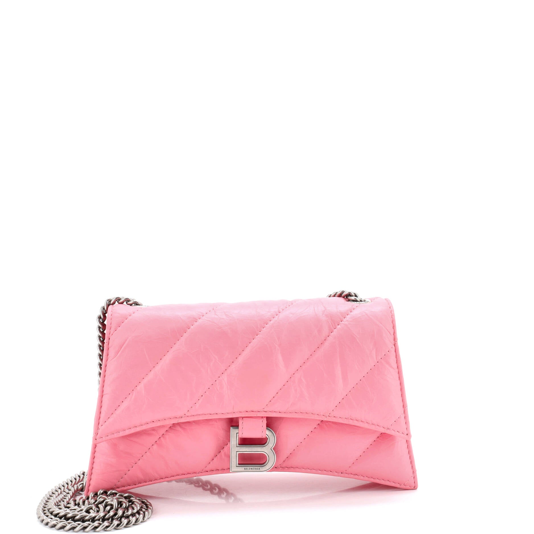 Crush Chain Flap Bag Quilted Crushed Calfskin XS