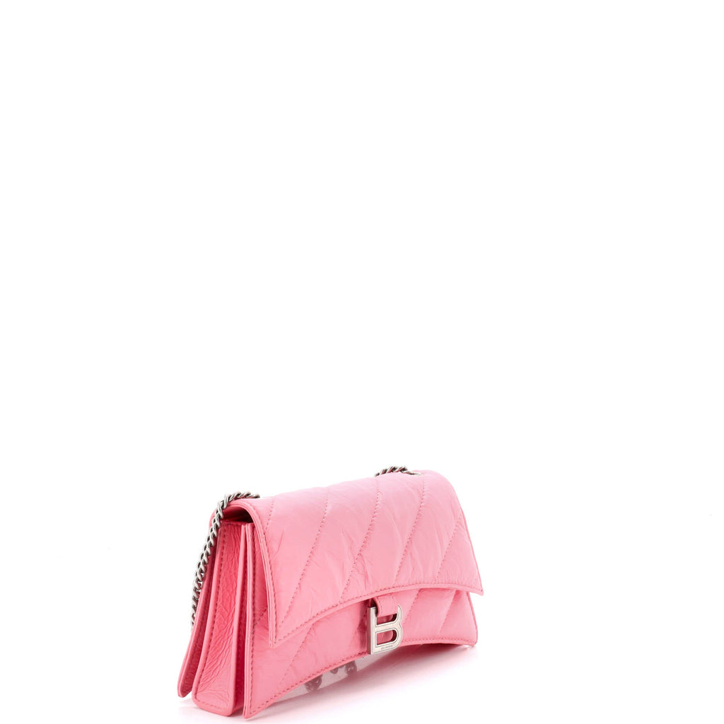 Crush Chain Flap Bag Quilted Crushed Calfskin XS