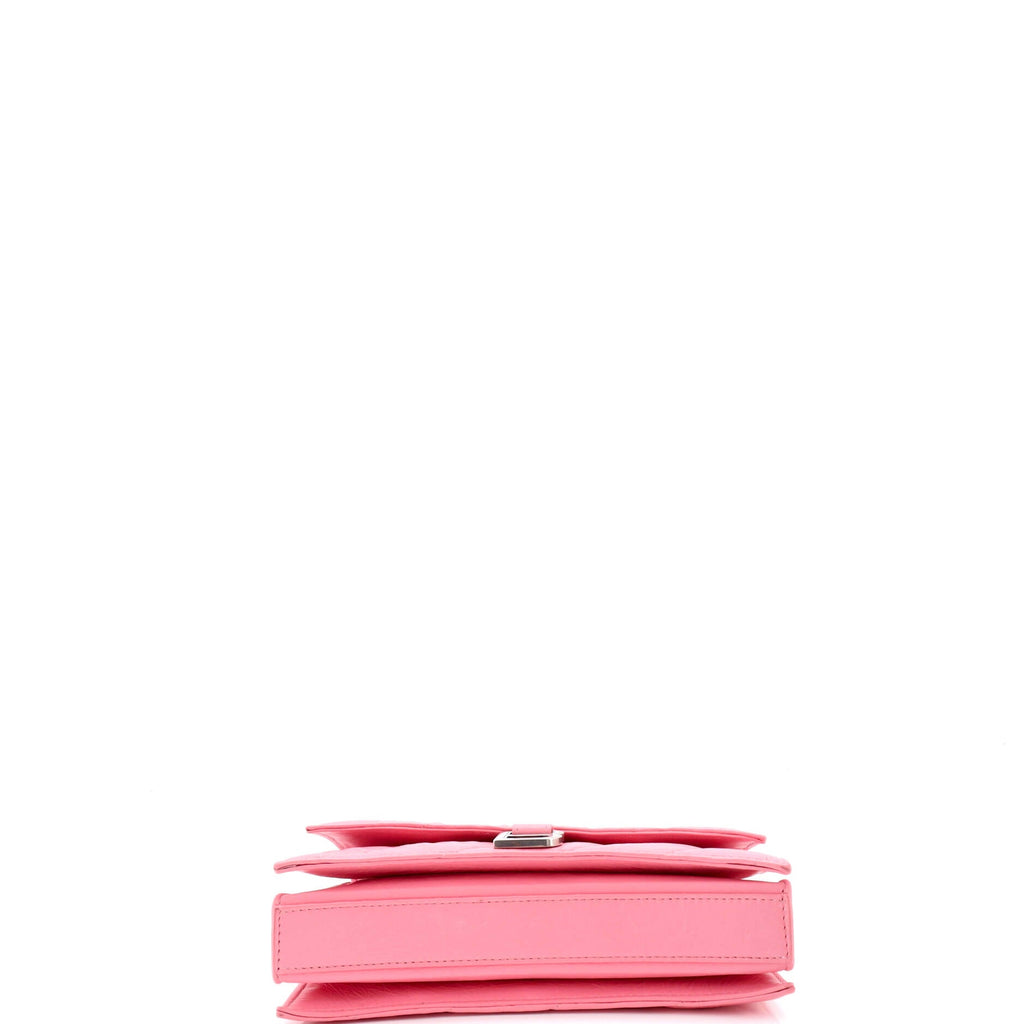 Crush Chain Flap Bag Quilted Crushed Calfskin XS