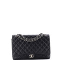 Classic Double Flap Bag Quilted Caviar Maxi