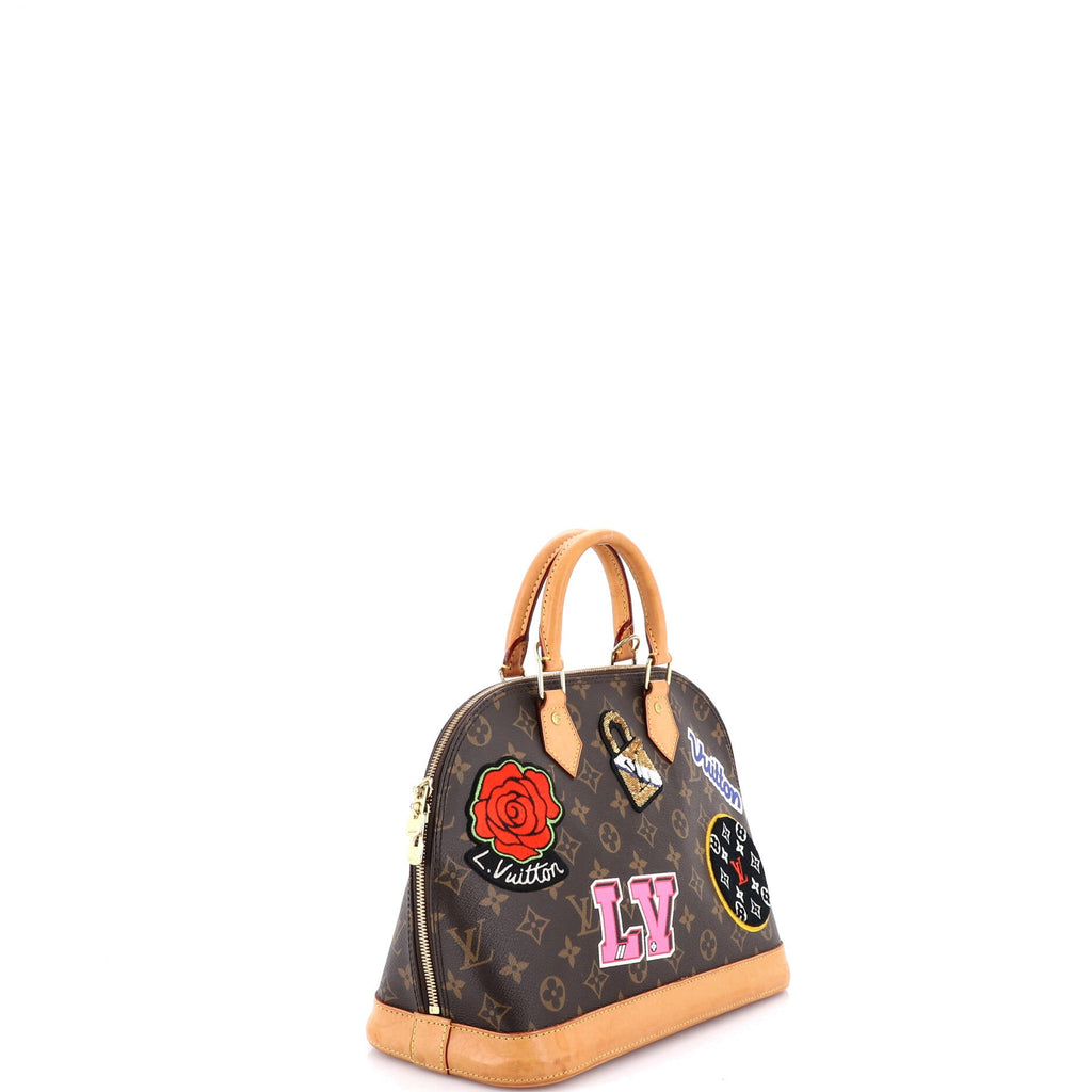 Alma Handbag Limited Edition Patches Monogram Canvas PM