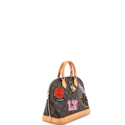 Alma Handbag Limited Edition Patches Monogram Canvas PM