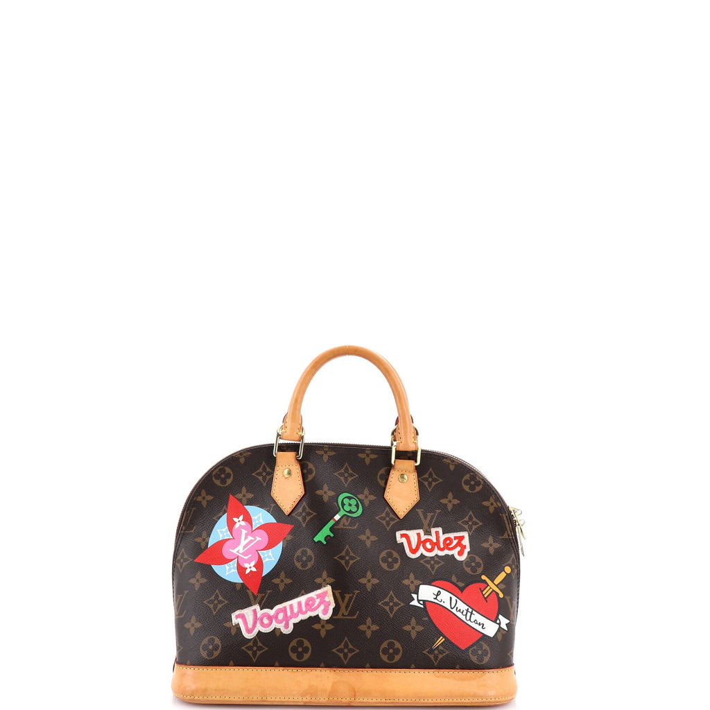 Alma Handbag Limited Edition Patches Monogram Canvas PM