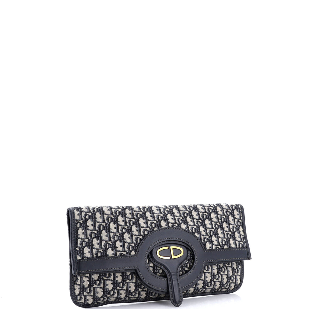 Fold Over Clutch Oblique Canvas
