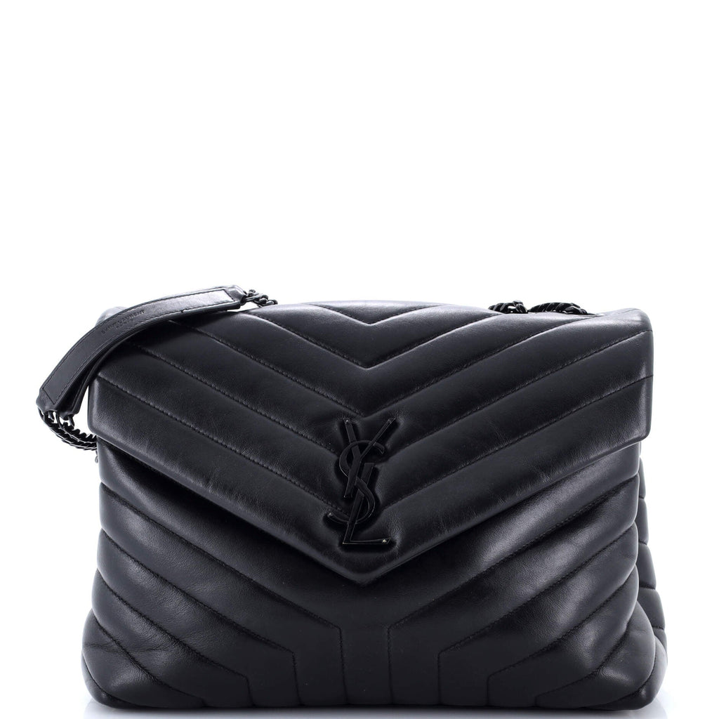 Loulou Shoulder Bag Matelasse Chevron Leather Medium